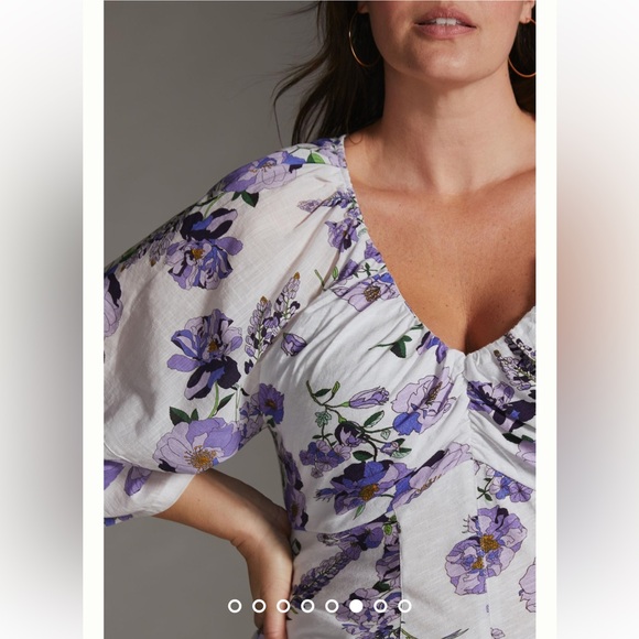 Anthropologie NWT V-Neck Ruched Knit Top size XS. - Picture 6 of 9